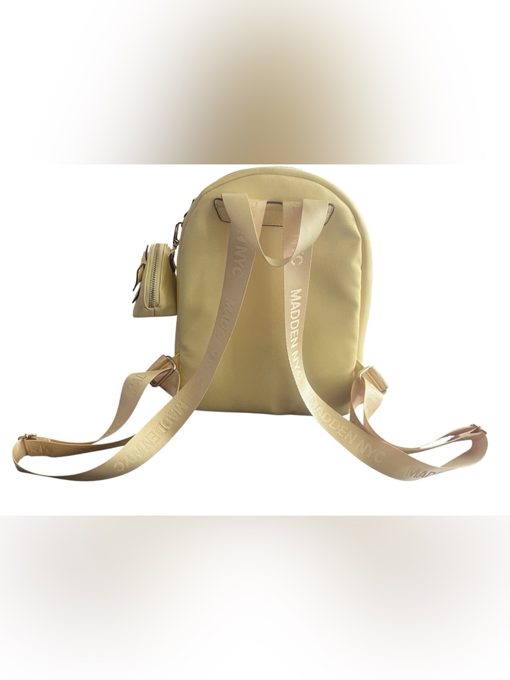 Madden NYC Butter Yellow Bow Mini Backpack with Matching Coin Pouch/NWOT - Picture 2 of 11